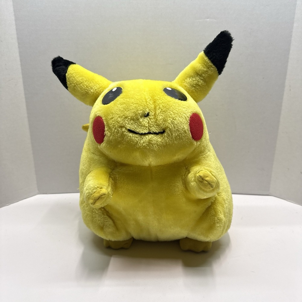 Vtg Jumbo 1999 Pokemon Pikachu Plush Stuffed Toy Nintendo Play By Play 15" Tall